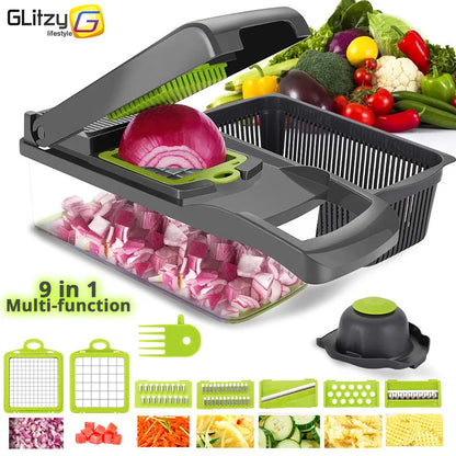 Râpe multifonction pour légumes avec accessoires de cuisine