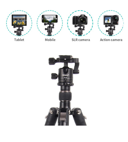 Trépied professionnel Jmary en aluminium pour appareil photo – KT235-NB30A