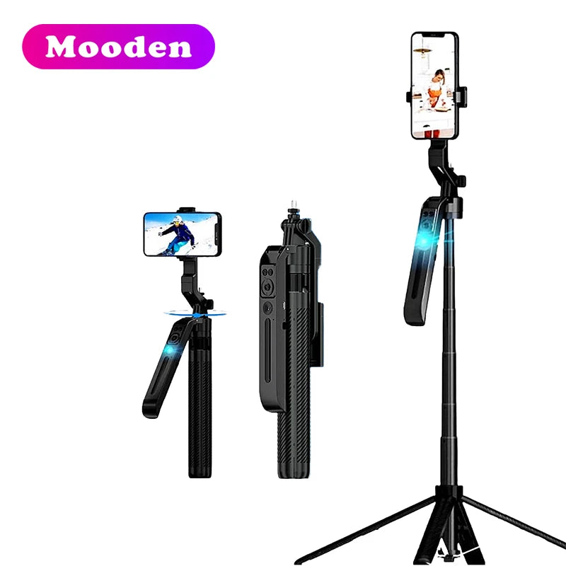 Perche selfie pliable C12 en aluminium avec suivi du visage et télécommande sans fil