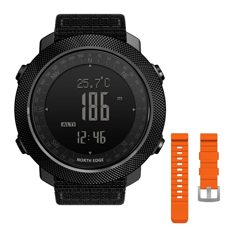 Montre numérique de sport NORTH EDGE avec altimètre et boussole