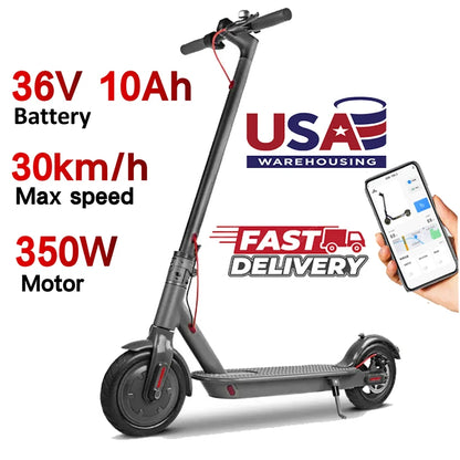 Trottinette électrique tout-terrain pliable – moteur 350 W, roues de 8,5 pouces