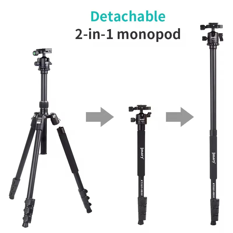 Trépied professionnel Jmary en aluminium pour appareil photo – KT235-NB30A