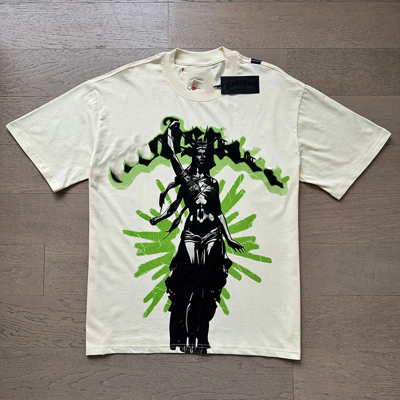 T-shirt ample unisexe à manches courtes – style délavé vintage