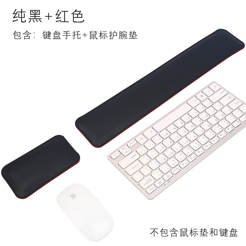 Grand tapis de souris en cuir avec repose-poignets pour clavier
