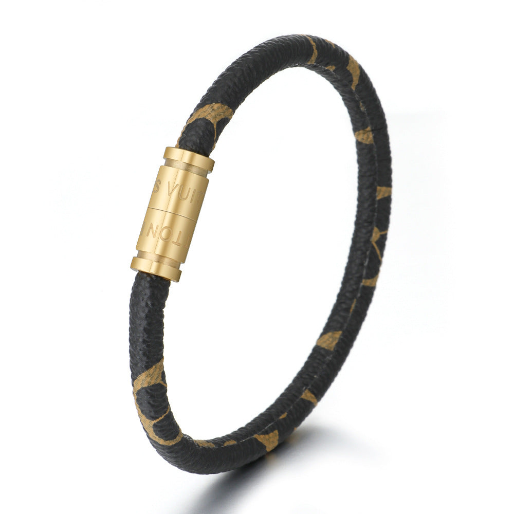 Bracelet mixte en corde avec fermoir magnétique