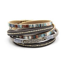 Bracelet mixte en corde avec fermoir magnétique