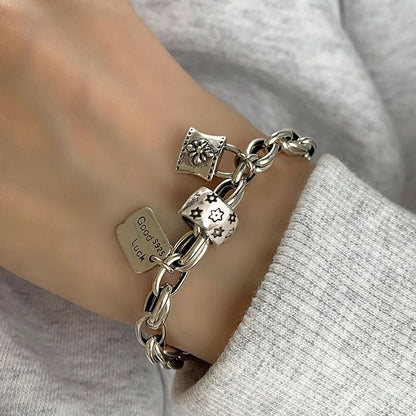 Bracelet vintage avec étoile à six branches