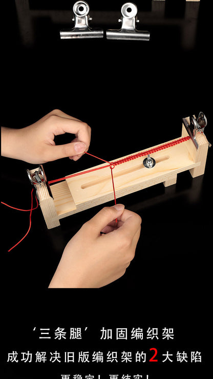 Métier à tresser en bois pour bracelets et cordons