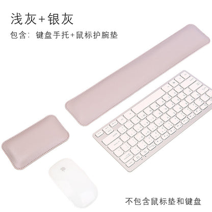 Grand tapis de souris en cuir avec repose-poignets pour clavier