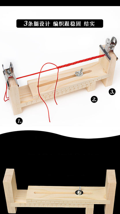 Métier à tresser en bois pour bracelets et cordons