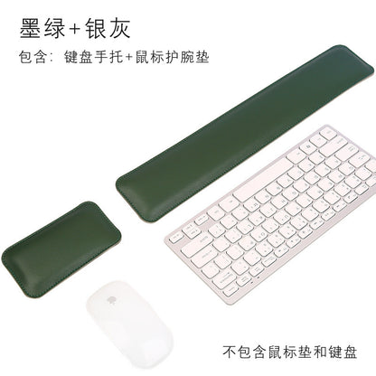 Grand tapis de souris en cuir avec repose-poignets pour clavier