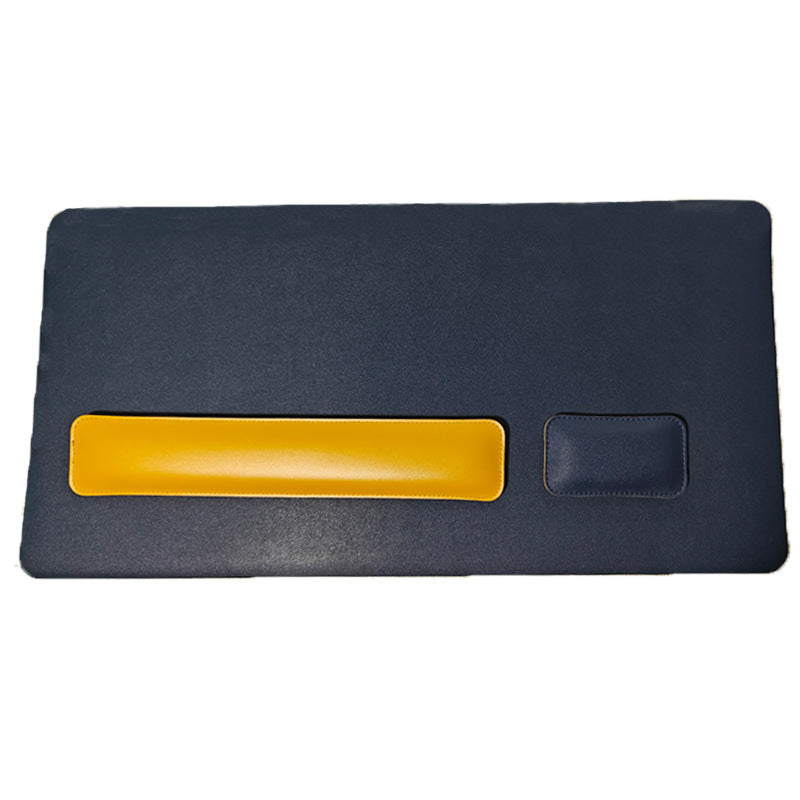 Grand tapis de souris en cuir avec repose-poignets pour clavier