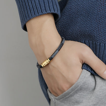 Bracelet mixte en corde avec fermoir magnétique