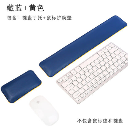 Grand tapis de souris en cuir avec repose-poignets pour clavier