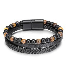 Bracelet mixte en corde avec fermoir magnétique