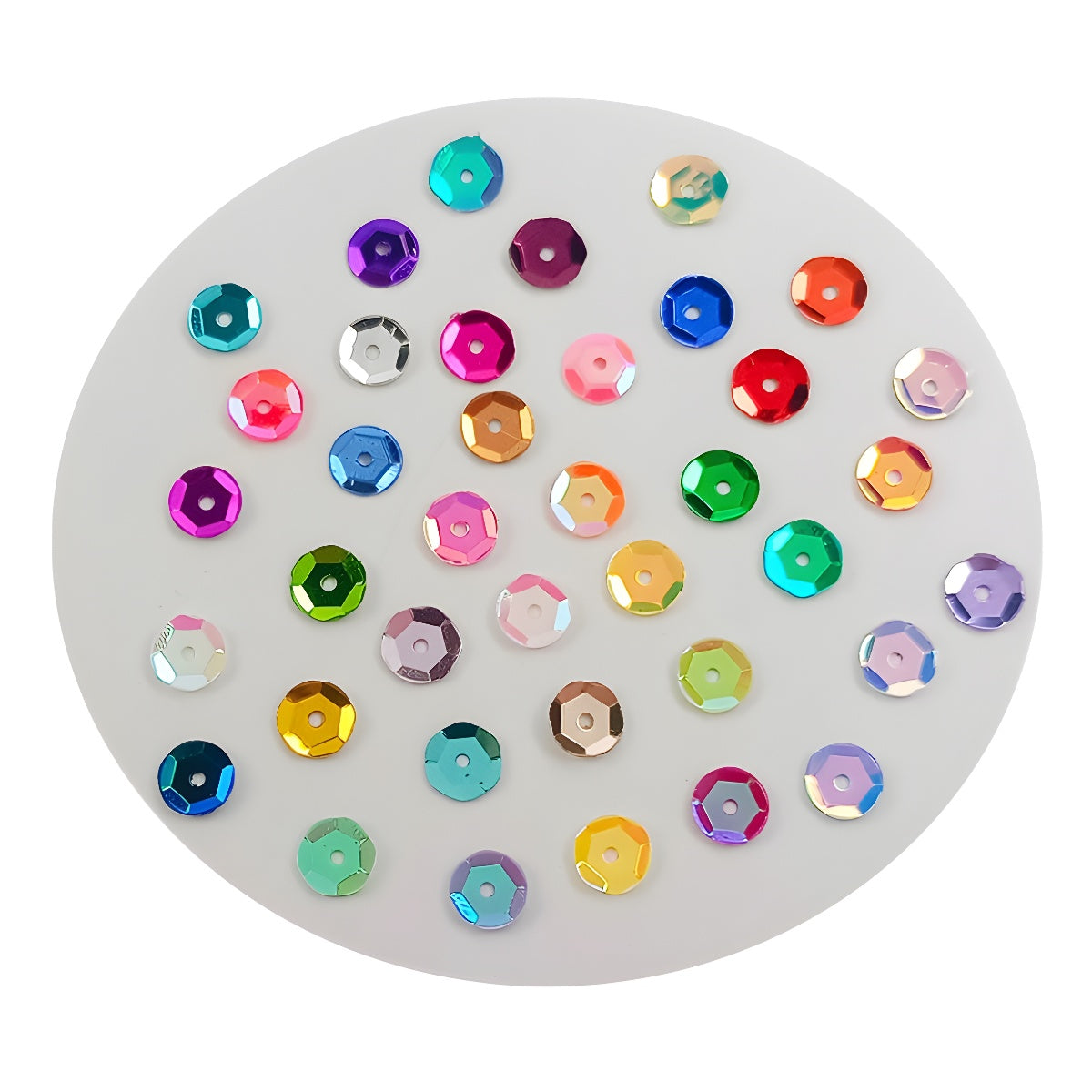 Sequins ronds en PVC de 6 mm pour couture et loisirs créatifs