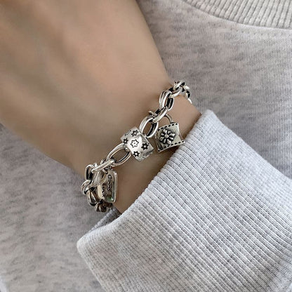 Bracelet vintage avec étoile à six branches