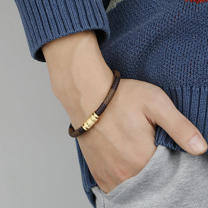 Bracelet mixte en corde avec fermoir magnétique