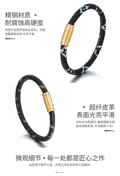 Bracelet mixte en corde avec fermoir magnétique