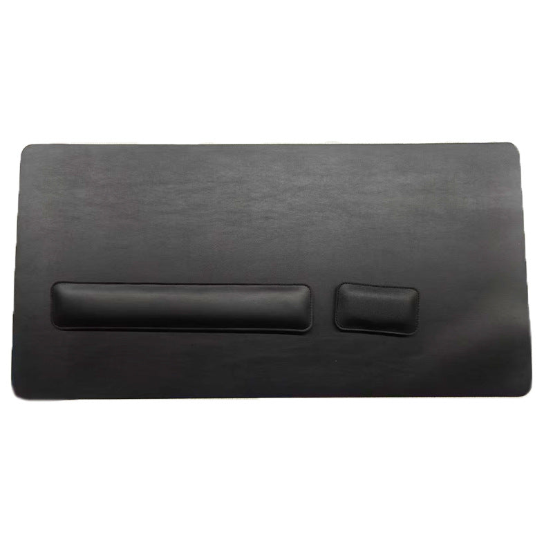 Grand tapis de souris en cuir avec repose-poignets pour clavier