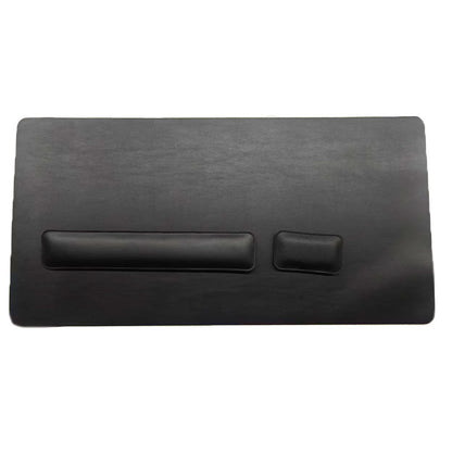 Grand tapis de souris en cuir avec repose-poignets pour clavier