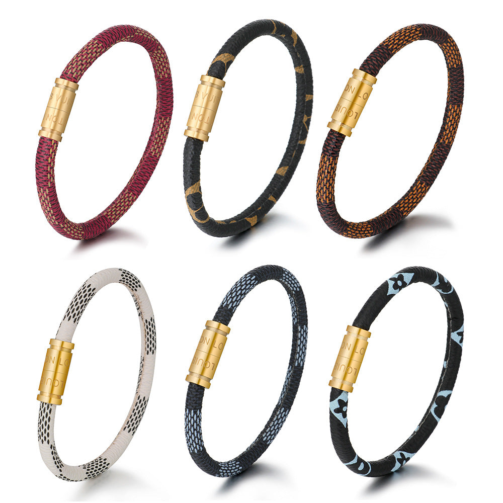 Bracelet mixte en corde avec fermoir magnétique
