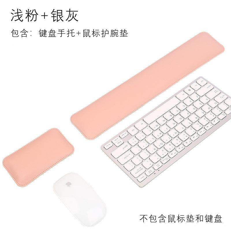 Grand tapis de souris en cuir avec repose-poignets pour clavier