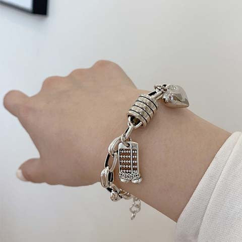 Bracelet vintage avec étoile à six branches