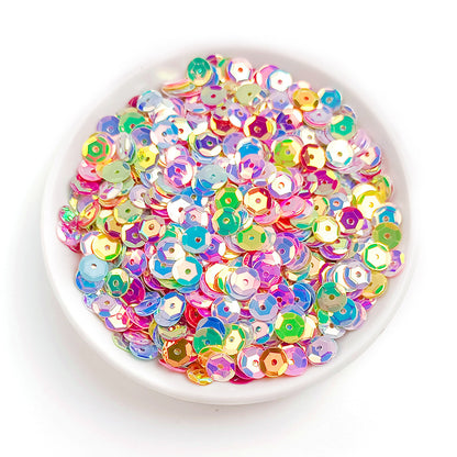 Sequins ronds en PVC de 6 mm pour couture et loisirs créatifs