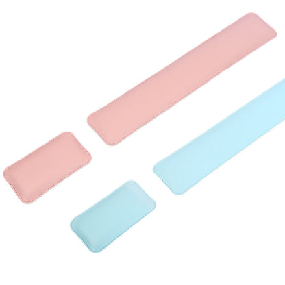 Grand tapis de souris en cuir avec repose-poignets pour clavier
