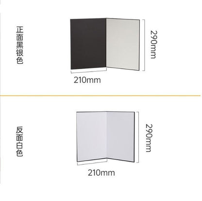 Panneau réflecteur photo A4 épais – fond blanc, noir, argent ou or
