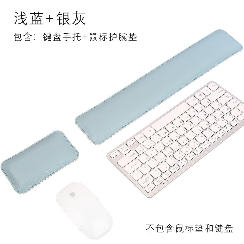 Grand tapis de souris en cuir avec repose-poignets pour clavier