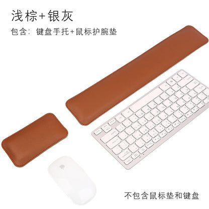 Grand tapis de souris en cuir avec repose-poignets pour clavier