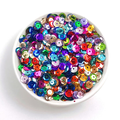 Sequins ronds en PVC de 6 mm pour couture et loisirs créatifs