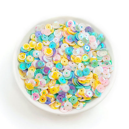 Sequins ronds en PVC de 6 mm pour couture et loisirs créatifs