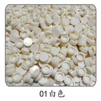 Lot de 1 000 petites briques de construction rondes 1 × 1