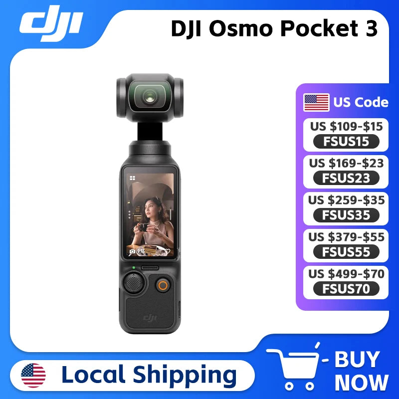 Caméra DJI Osmo Pocket 3 – stabilisation 3 axes