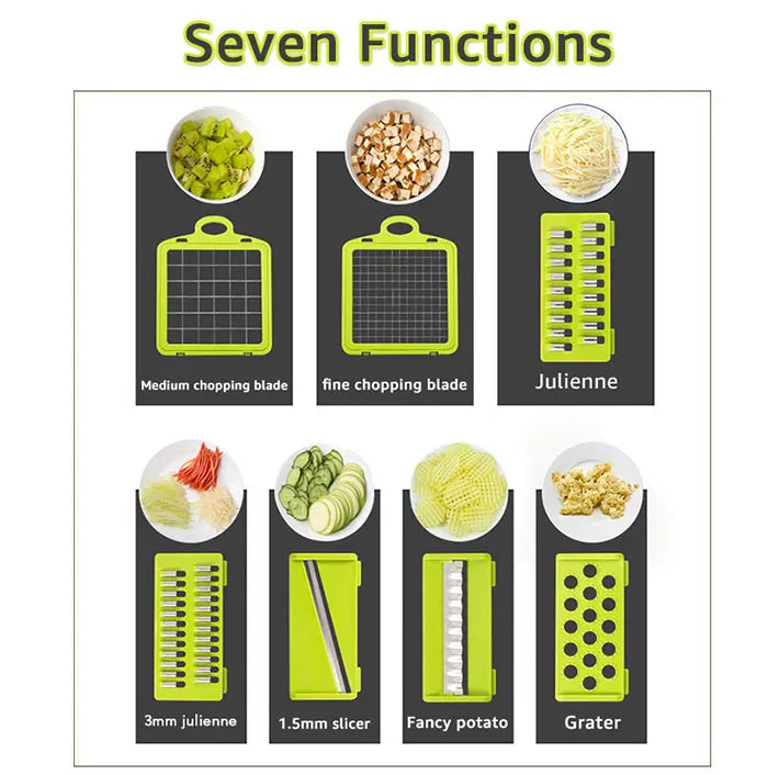 Râpe multifonction pour légumes avec accessoires de cuisine