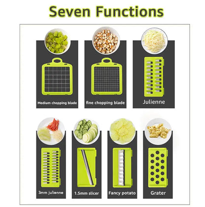 Râpe multifonction pour légumes avec accessoires de cuisine
