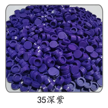 Lot de 1 000 petites briques de construction rondes 1 × 1
