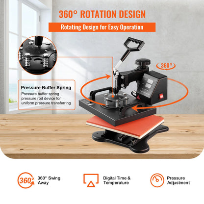 Presse à chaud pivotante SucceBuy 30 × 23 cm – 650 W