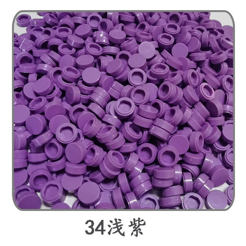 Lot de 1 000 petites briques de construction rondes 1 × 1