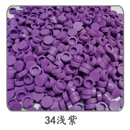 Lot de 1 000 petites briques de construction rondes 1 × 1