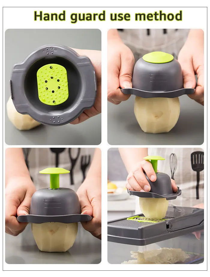 Râpe multifonction pour légumes avec accessoires de cuisine