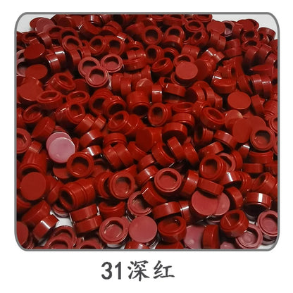Lot de 1 000 petites briques de construction rondes 1 × 1