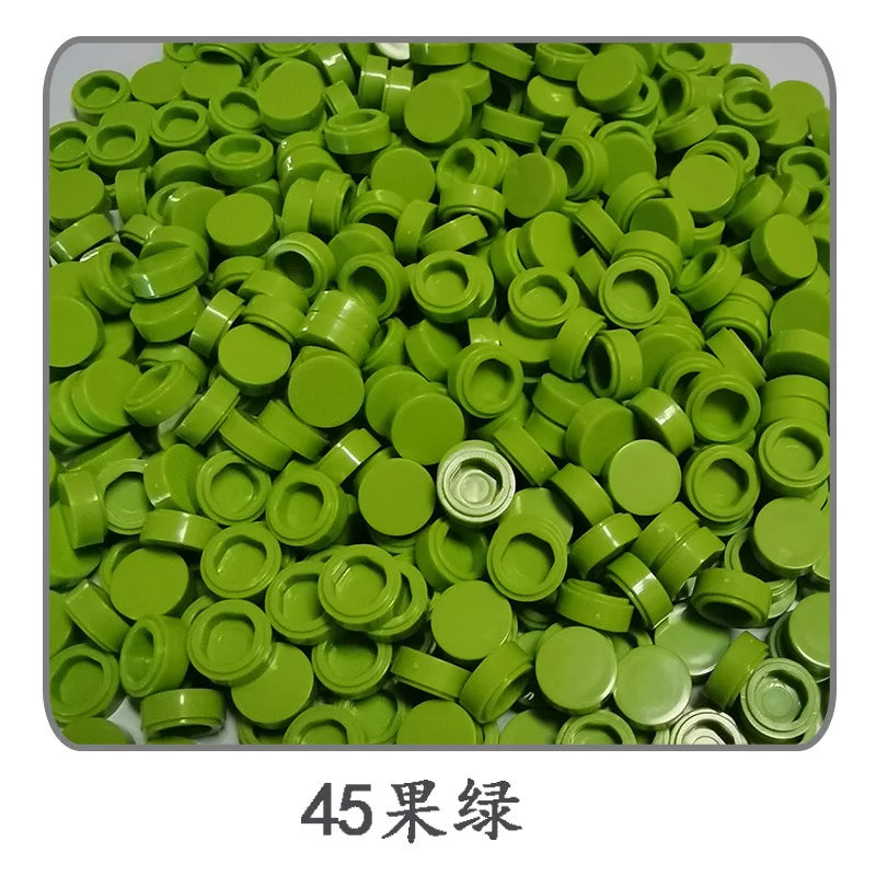 Lot de 1 000 petites briques de construction rondes 1 × 1