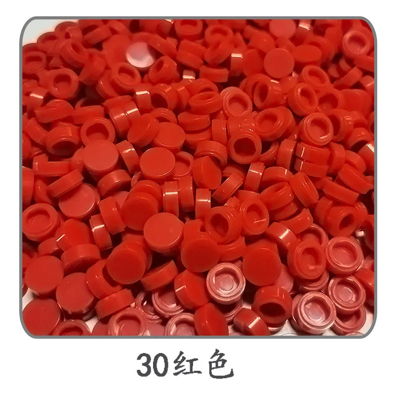 Lot de 1 000 petites briques de construction rondes 1 × 1