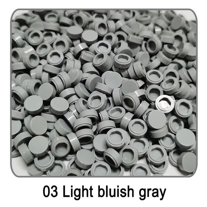 Lot de 1 000 petites briques de construction rondes 1 × 1