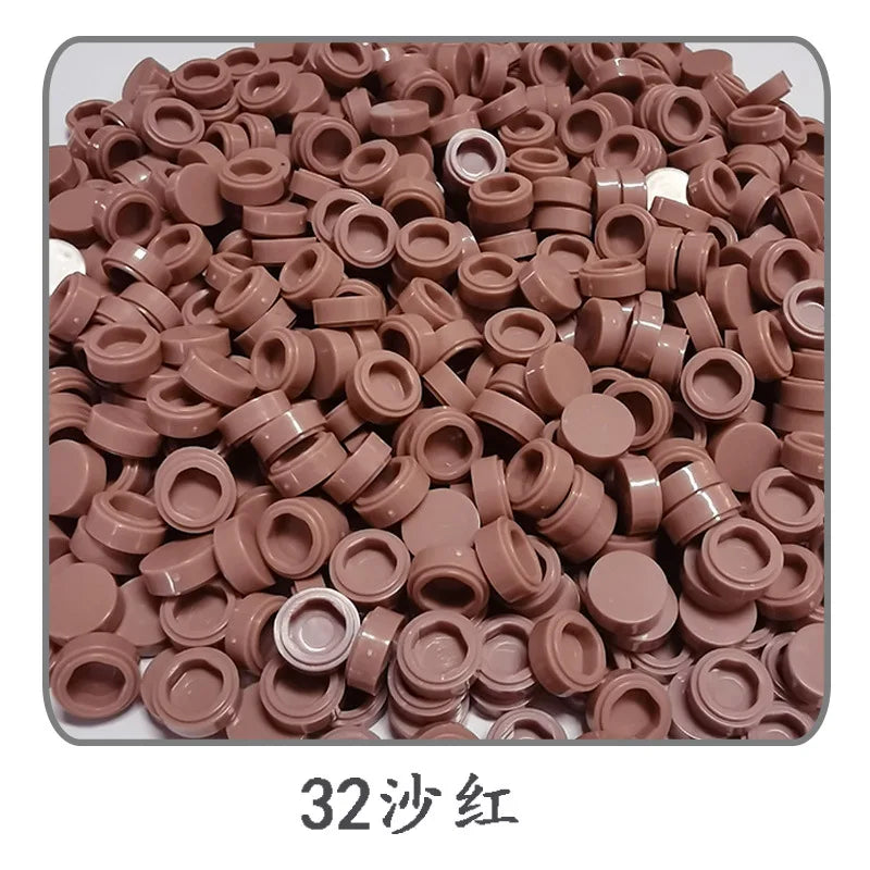 Lot de 1 000 petites briques de construction rondes 1 × 1