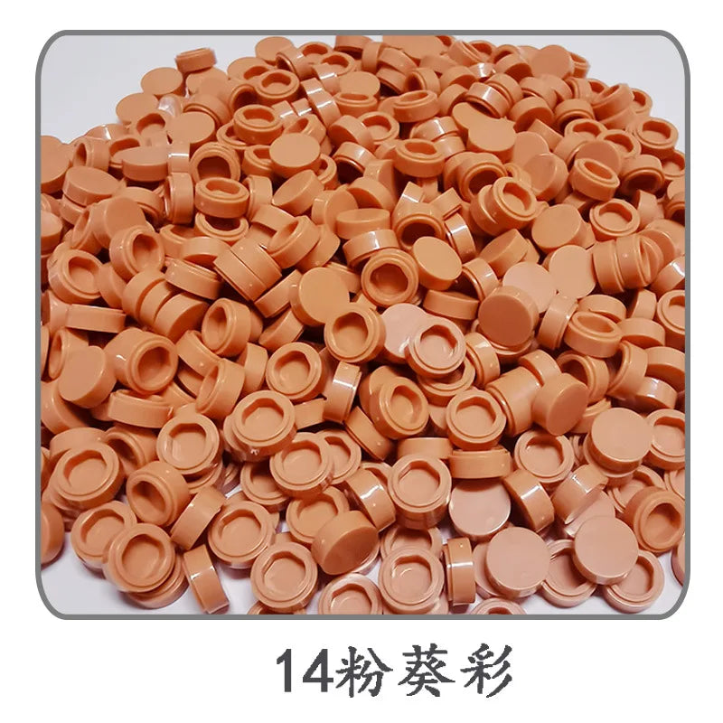 Lot de 1 000 petites briques de construction rondes 1 × 1